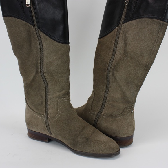 tommy hilfiger suede boots women's